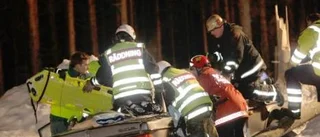Fyra skadade i krock