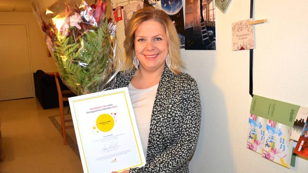 Mest företagsam. Elisabeth Landby driver företaget Sole event i Gällivare.