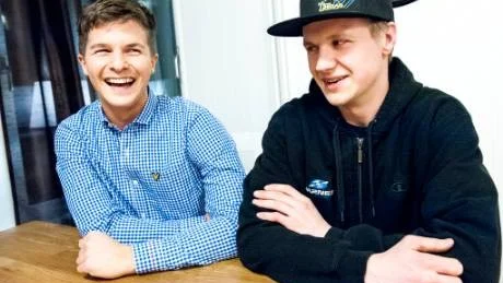 förväntsfulla. Emil Öhman och Johan Lidman har redan ett par säsonger bakom sig i Nordamerika. Nu vill de ta nästa steg framåt i sina karriärer och hoppas på stora frmgångar. Det känns                                      väldigt lovande, säger Öhman. Foto: Patrik Häggqvist