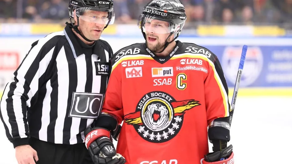 Upprörd. Luleås Lagkapten rasar mot avstängningen för tacklingen på Andreas Johnson.