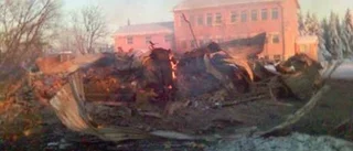 Hus ödelagt i brand