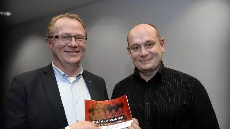 Piteå IF:s sportchef Håkan Norberg och tränaren Peter Grundström.