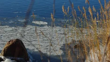 Vid Piteälvens strand när nattkylan slagit till.