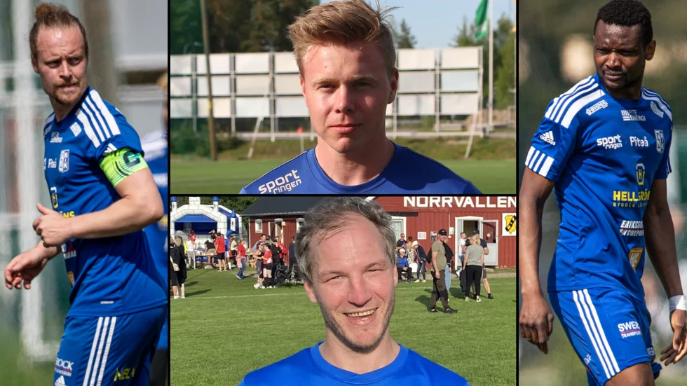 Tobias Viklund, Johan Nyström, Linus Olsson och Ovie Richard. Fyra profiler i division 3-fotbollen. 
