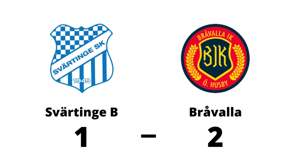 Svärtinge SK B förlorade mot Bråvalla IK
