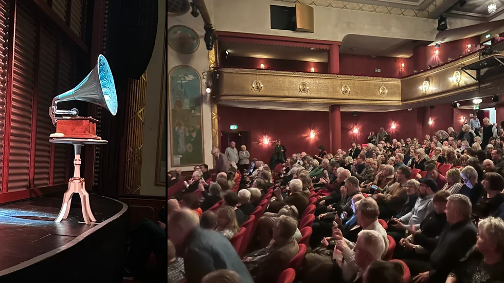 Trattgrammofonen intar huvudrollen på scenen på Intiman.