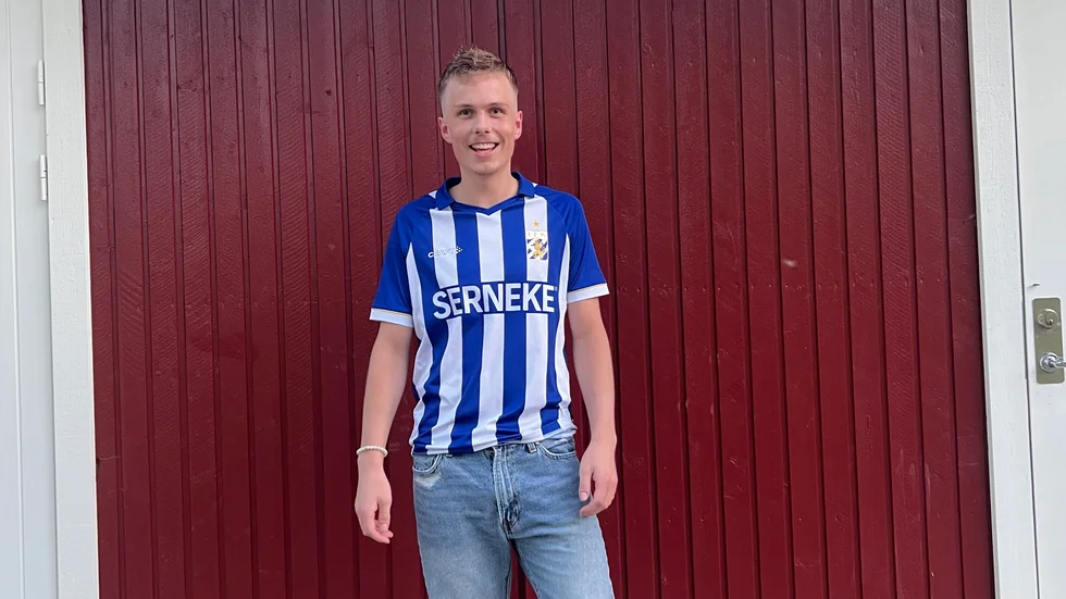 Oskar Åberg avgjorde matchen med sitt mål mot gamla klubben Tuna. Det var en glad lirare som Sporten snackade med en stund efter slutsignalen.