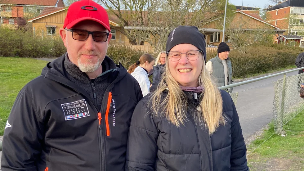 Maria och Hans Hjelm stod vid sidolinjen och hejade på sin dotter