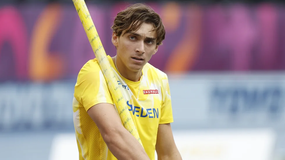 Armand Duplantis (bilden) och Ludvig Åberg är de två kanske största stjärnorna i den svenska OS-truppen. Arkivbild.