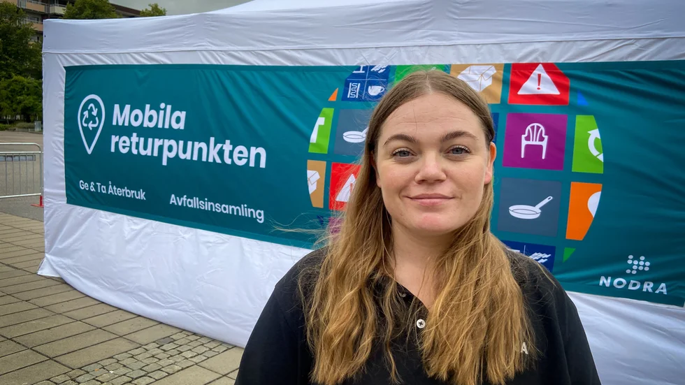 Alma Sönne är projektledare för Mobila returpunkten.