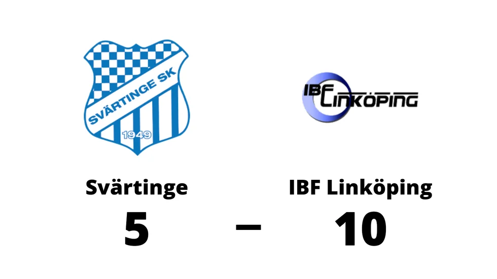 Svärtinge SK förlorade mot IBF Linköping U-lag