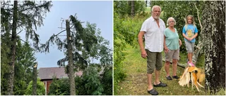 Tromb drog in över gård – träd knäcktes: "Fullkomligt dånade"
