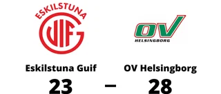 Eskilstuna Guif föll mot OV Helsingborg med 23-28