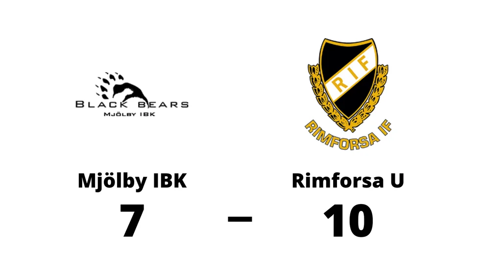 Mjölby IBK förlorade mot Rimforsa IF U-lag