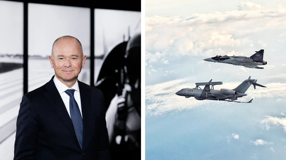 Saabs vd, Micael Johansson, presenterade på fredagen företagets delårsrapport.  