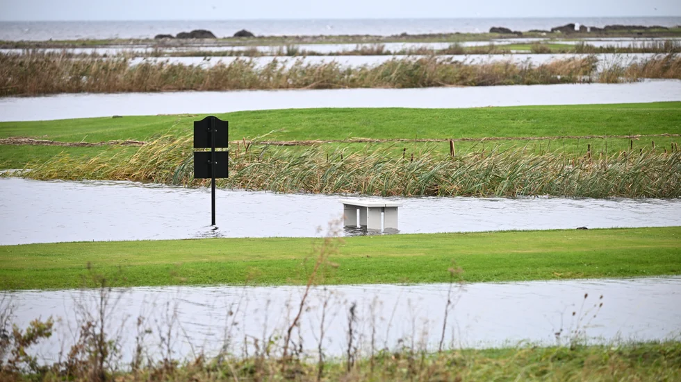 Trelleborgs golfklubb fick stängas av efter ovädret Babet som fällde träd och fick havet längs Skånes sydkust att stiga med 1,5 meter. Arkivbild.