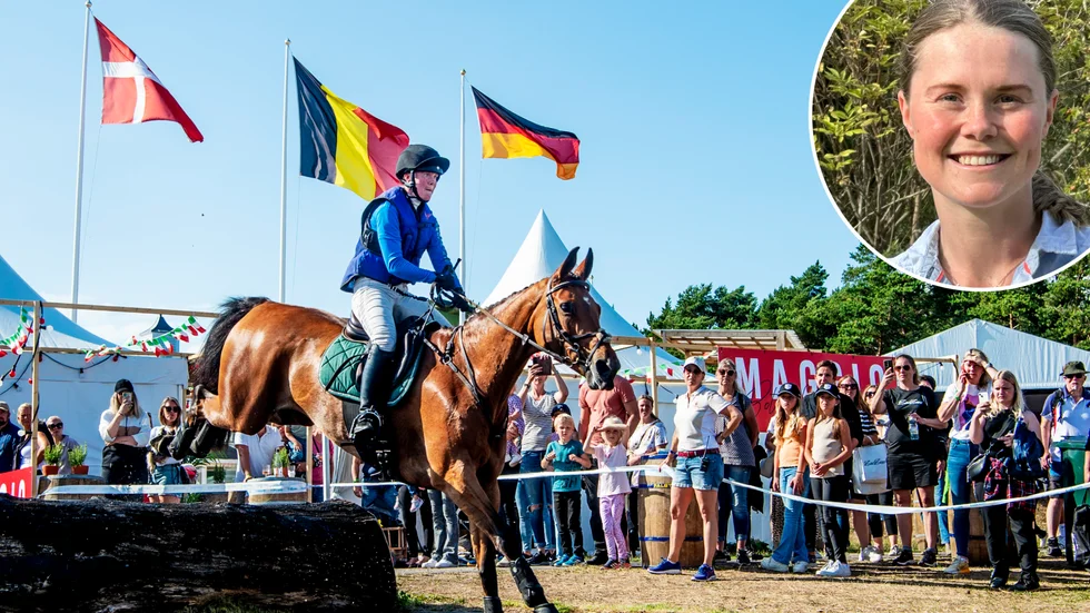 Stina Arosenius på Lorelei L som tävlar för Enköpings fältrittklubb gjorde en ny stark internationell insats när hon blev individuell fyra i Polen och Sverige kom tvåa i Nations Cup. Bilden togs i Falsterbo Hunting förra sommaren.
