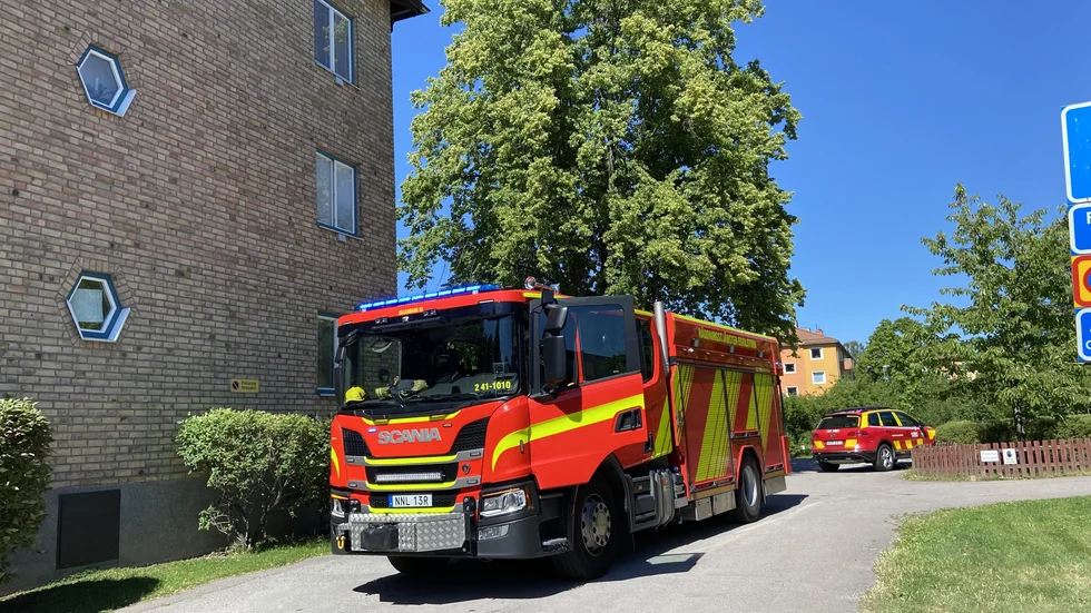 Räddningspersonal på platsen.
