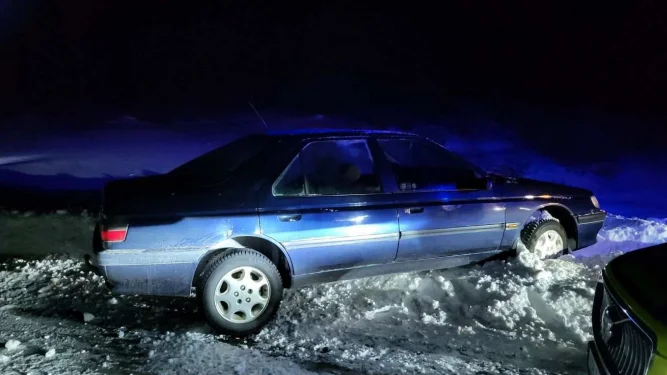 I samband med möte körde den berusade mannen av vägen.