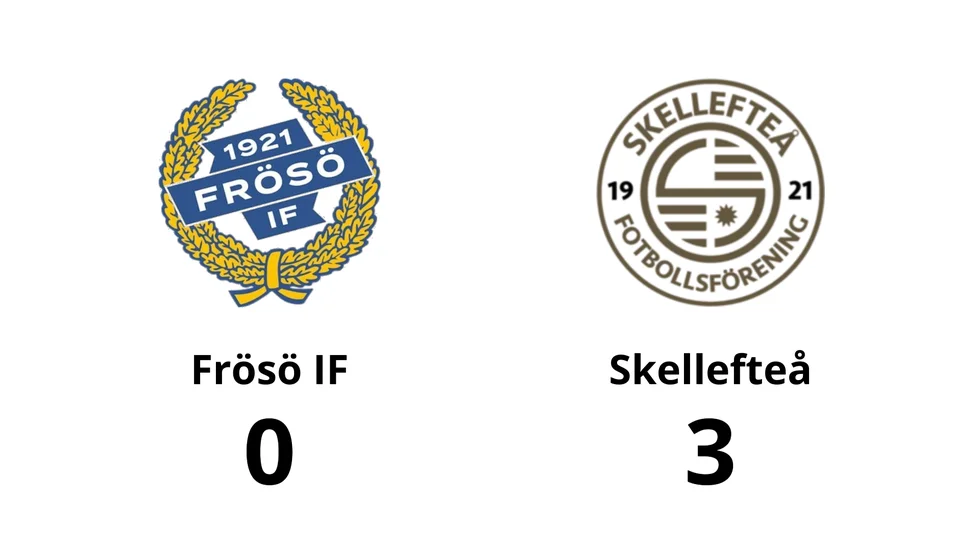 Frösö IF förlorade mot Skellefteå FF