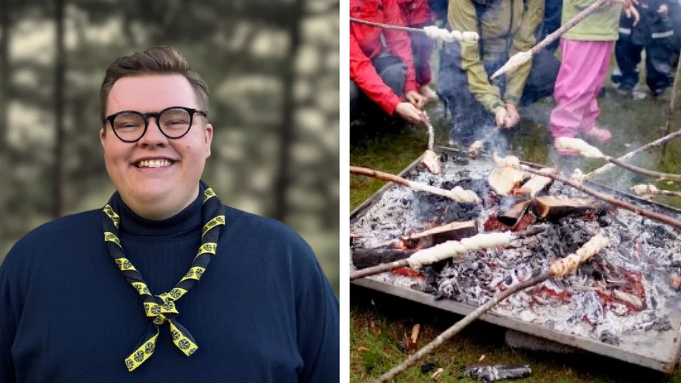 Adam Lundberg hoppas att fler vill bli scoutledare i Borensberg så att de kan göra en nystart på orten. 