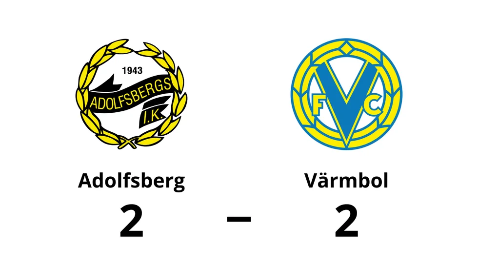 Adolfsbergs IK spelade lika mot Värmbols FC