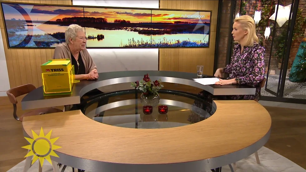 Annika Johansson från Strängnäs skrapade fram 100 000 kronor i TV4 Nyhetsmorgon.