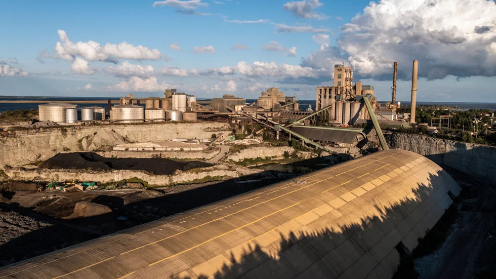 Cementas fabrik i Slite på Gotland.