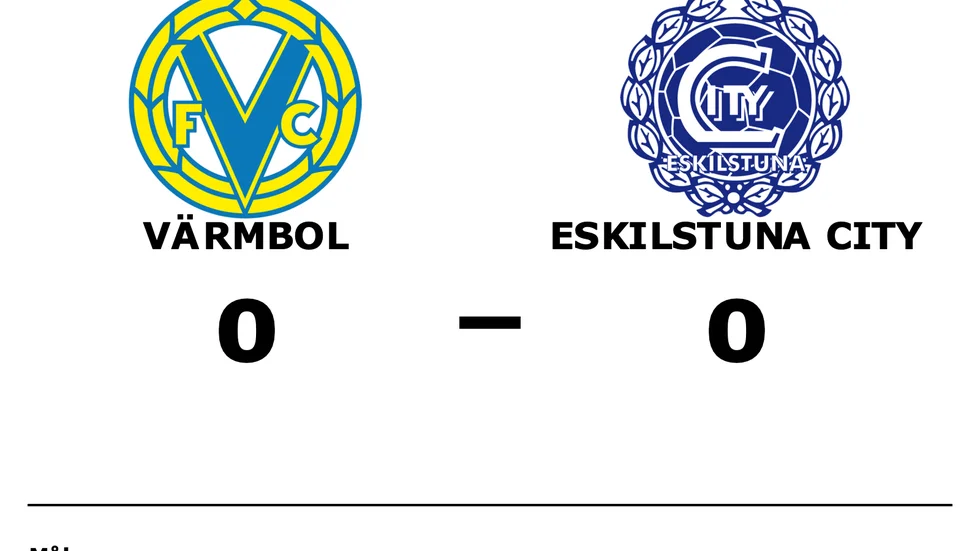 Värmbol spelade lika mot Eskilstuna City