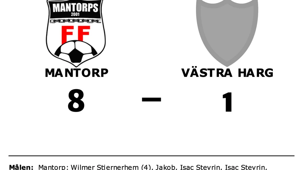 Mantorps FF vann mot Västra Harg IF