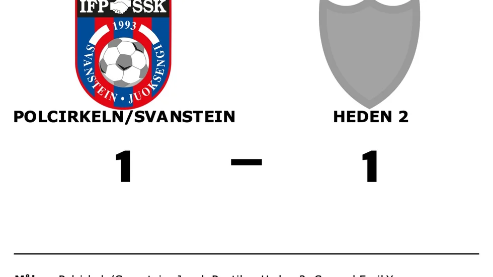 Polcirkeln/Svanstein FF spelade lika mot Hedens IF