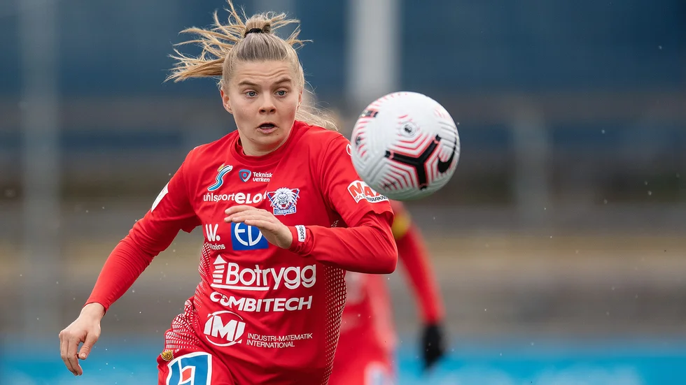Therese Simonsson avslutade målskyttet för Linköpings FC i Huskvarna.