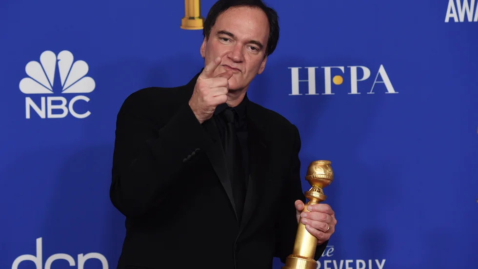 Quentin Tarantino vann förra året en "Golden globe" för bästa regi för filmen "Once upon a time... in Hollywood". Arkivbild.