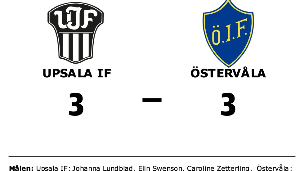 Upsala IF spelade lika mot Östervåla