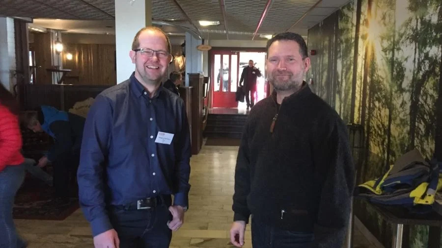 Magnus Karlsson, vd för Exeri och Magnus Brodin, produktutvecklare vid Skellefteå Kraft. 