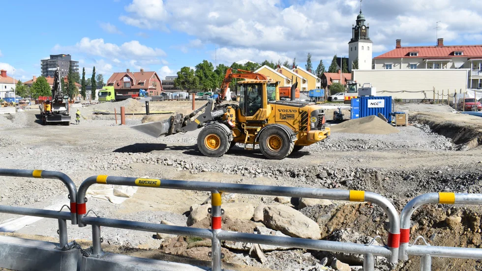 Nuläget på byggplatsen måndag den 4 juni 2018.