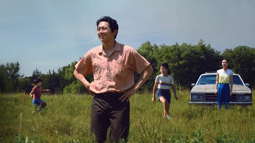 Steven Yeun i en scen ur "Minari".