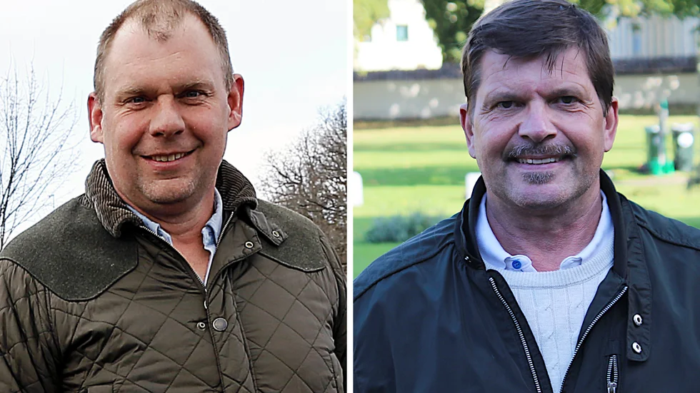 Daniel Kullman, griftegårdschef i Motala församling (till vänster) och Pär Martinsson, kyrkogårds- och fastighetschef i Vadstena och Dals församlingar (till höger), berättar om fastighetsöversynen i sina respektive församlingar. Arkivbilder. Bilden är ett montage.