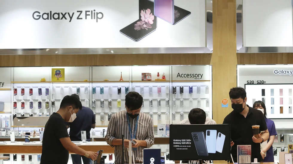 Rörelsevinsten för den sydkoreanska teknikjätten Samsung Electronics uppskattas ha ökat med över 44 procent det första kvartalet 2021. Arkivbild.