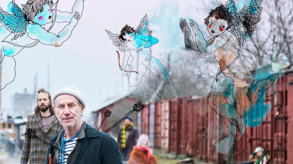 Michalis Koutsogiannakis spelar hamnarbetare i den nyskrivna musikalen "Kärlek skonar ingen" med musik av Håkan Hellström. Pressbild.