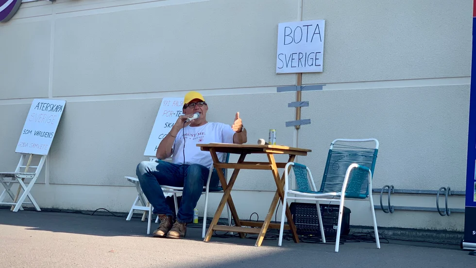 Glenn Dormer är representant för "Bota Sverige" som driver en kampanj mot coronavaccin. 