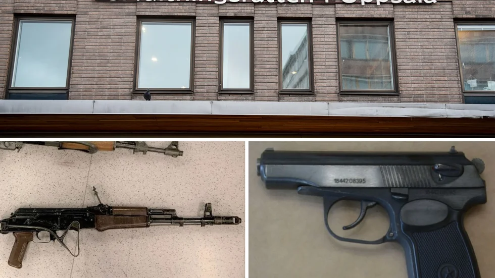 Förvaltningsrätten i Uppsala beslutar att de båda 16-åringarna ska vårdas under tvång. Vapenbilderna kommer från andra polisutredningar.