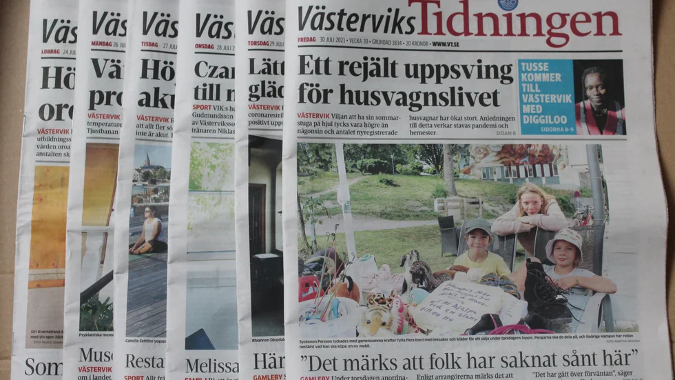 Västerviks-Tidningens papperstidning.