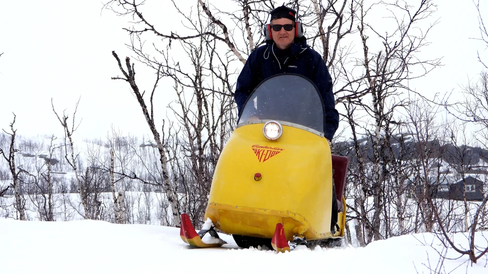 Lasse Strands Skidoo från 1962 är ett stycke teknikhistoria. Den orsakade stor uppståndelse när den anlände till Vassijaure järnvägsstation.