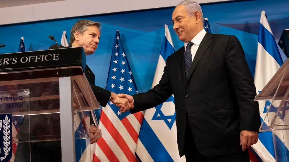 Antony Blinken och Benjamin Netanyahu.