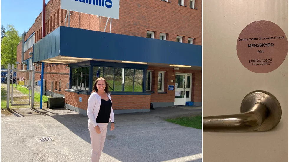 Astridh Fredriksson är platschef på Nammo i Vingåker, som nu inför gratis mensskydd på arbetsplatsen.