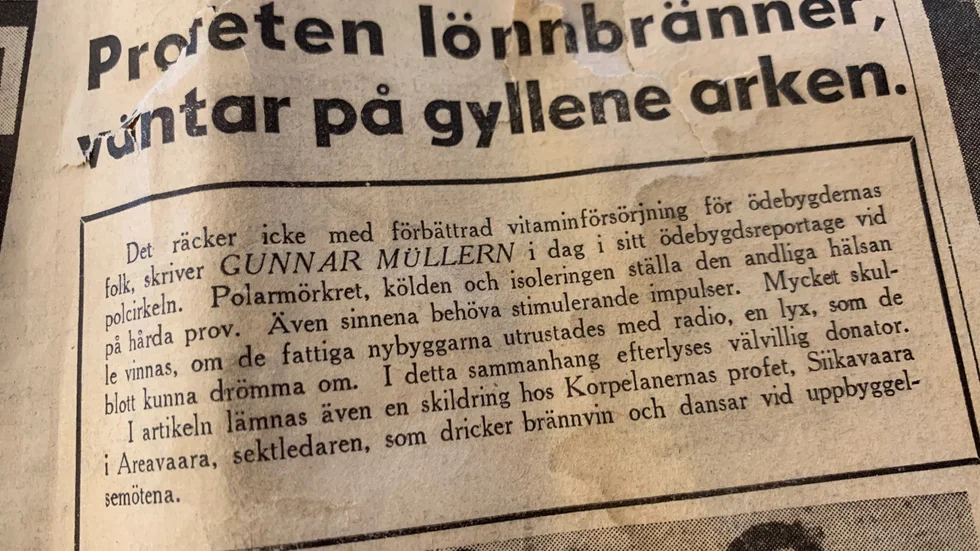 Tidning från 1938