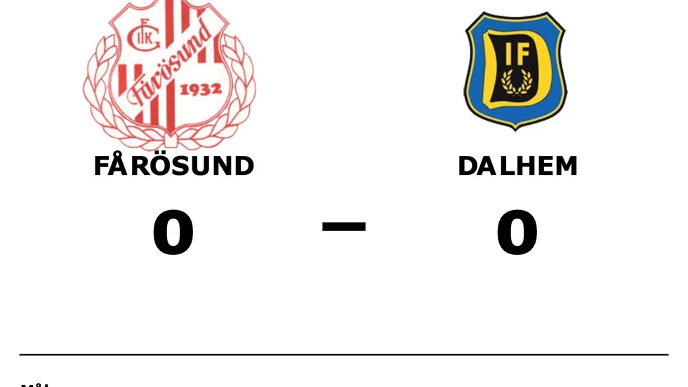 Fårösund GoIK spelade lika mot Dalhem IF