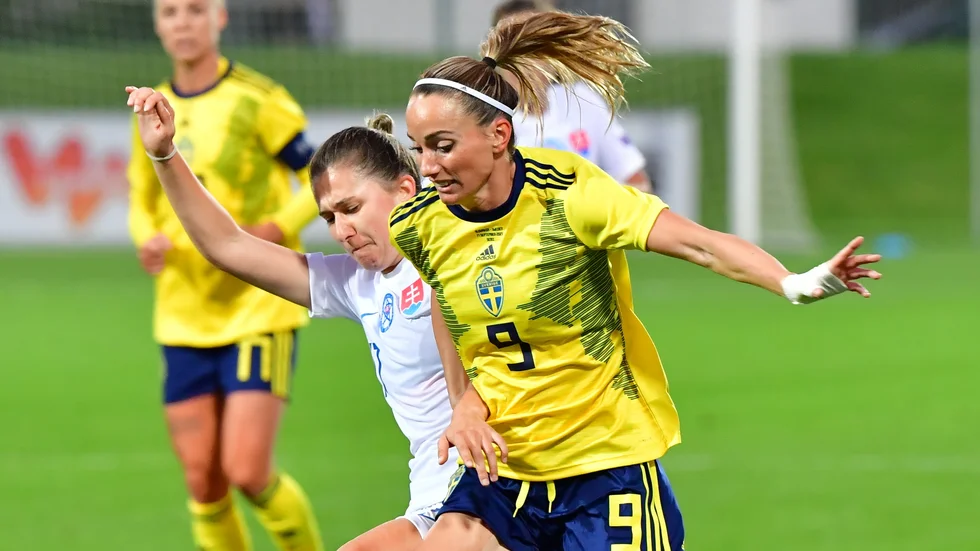 Kosovare Asllani byttes in i den 68:e minuten i fredagens VM-kvalmatch borta mot Slovakien.