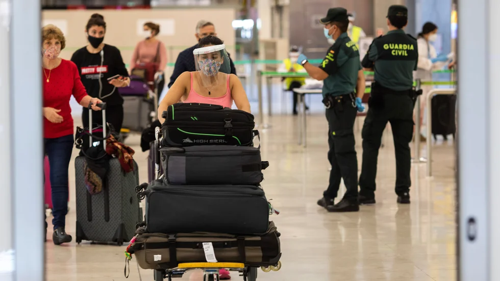 Antalet utländska turister som besökte Spanien i fjol rasade med omkring 80 procent. Arkivbild